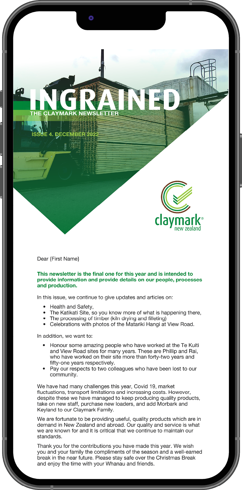 Claymark Ingrained Newsletter | engaging - Data-driven B2B marketing